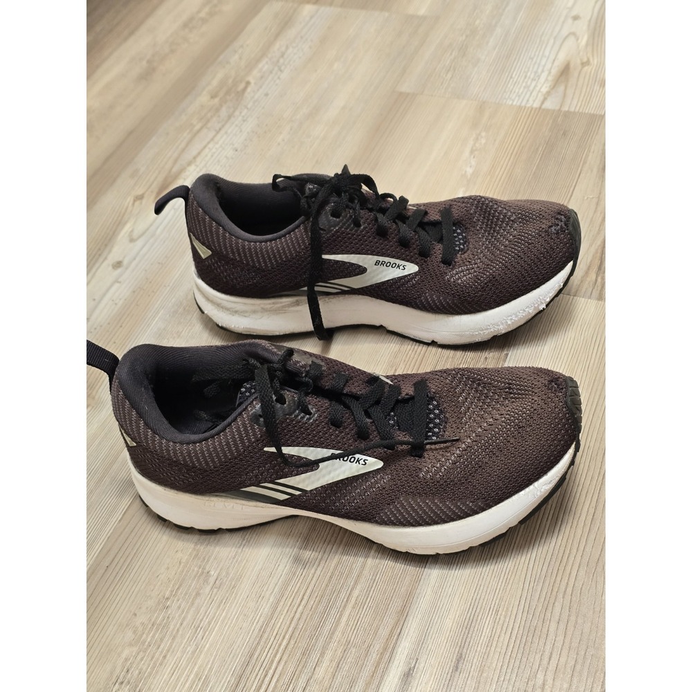 Brooks Revel 5 Shoes Womens 8.5 Black Running Comfort Ripped Fabric No Holes